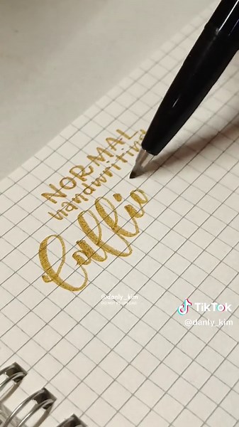 normal handwriting vs calligraphy #handwriting #calligraphywriting #brushpen #pen #fyp #fypviral #fypp