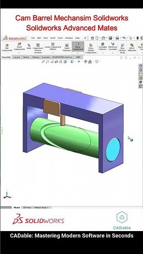 Cam Barrel Mechanism Solidworks | Solidworks Advanced Mates #CamBarrelSolidworks #CADable