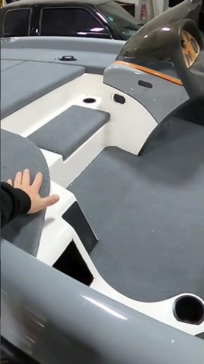 Bass boat carpet installation. #qualitycraftsmanship #boat #boating #bassboat #fishing