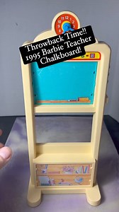 450K views · 9.4K reactions | The little button on the clock is a cool touch! #barbiedoll #barbie #90stoys #PretendPlay #dollhouseminiatures #chalkboard #nostalgia | CPJ Collectibles | Facebook