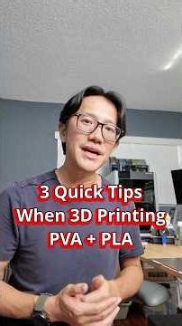 3 Tips for 3D Printing PVA + PLA #3dprinting #pva #pla #3dprintingtips