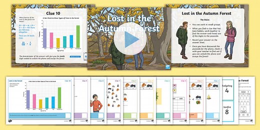 Year 6 Escape Room - Lost in the Forest - Maths Game