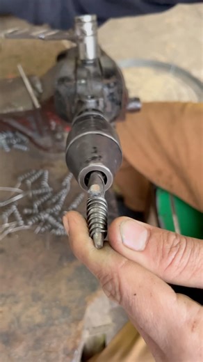 Small Tapered Compression Spring Made on Drill Machine | DIY Spring Making by Hand #diy #shorts