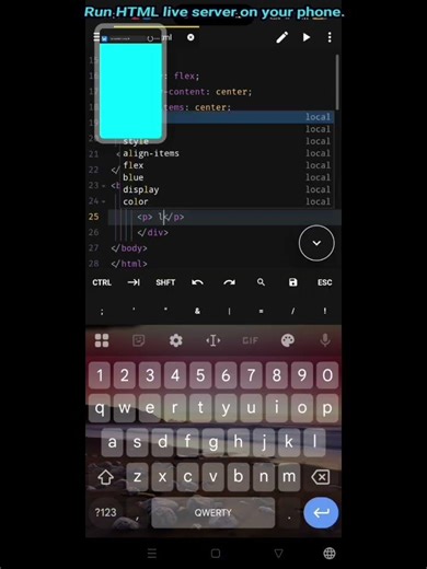 Run HTML live server on your divice.#coding#html #liveserver #viral #radheradhe.