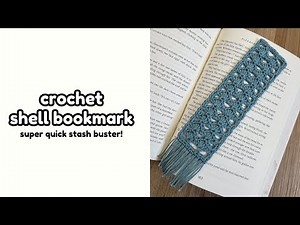 How to Crochet a Shell Stitch Bookmark | Quick & Easy Bookmark Tutorial | Ashten Stitches