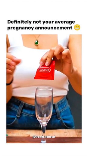 Films | Movies | Tv series on Instagram: "The post shares a 22-second video of a creative yet controversial pregnancy announcement: a woman embeds a positive test strip inside a frozen condom, coats it in orange juice to form a popsicle, and surprises her partner, who reacts with visible shock upon discovery. As a repost from an original June 2025 Instagram clip, it has exploded to 1.5 million views on X, with replies predominantly highlighting the gross factor of potential urine residue, blendi