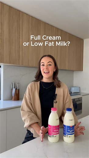 Health Professionals on Instagram: "Low-fat vs full-cream milk 🥛✨ Let’s break this one down properly 👇 When it comes to weight loss, low-fat milk can be a helpful swap because it gives you: • Fewer calories per serve (often 50–70 fewer per cup) • The same protein, which helps keep you fuller • Higher calcium in many brands — because when the fat is removed, the calcium content per 100ml actually increases Full-cream is still a great choice if you love the taste or find it more satisfying — but