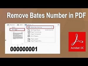How to Remove Bates Numbering of PDF Document in Adobe Acrobat Pro