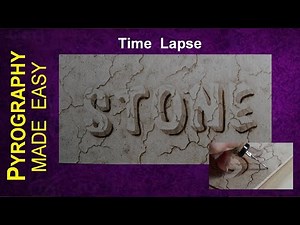 Pyrography Art - 3D Sandstone wood burning time lapse