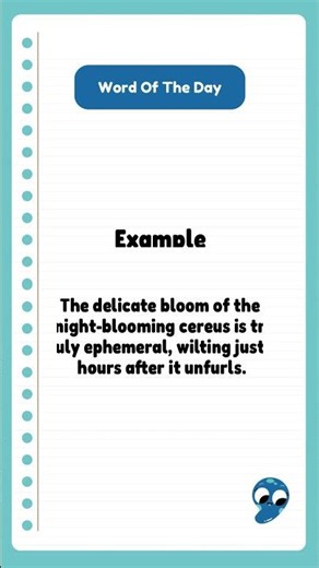 Word of the Day: Ephemeral