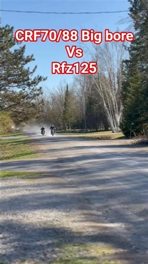 Honda CRF70 mod vs Apollo RFZ125 #honda #crf70 #88bigbore #bbr #apollo #rfz125 #pitbike #minibike