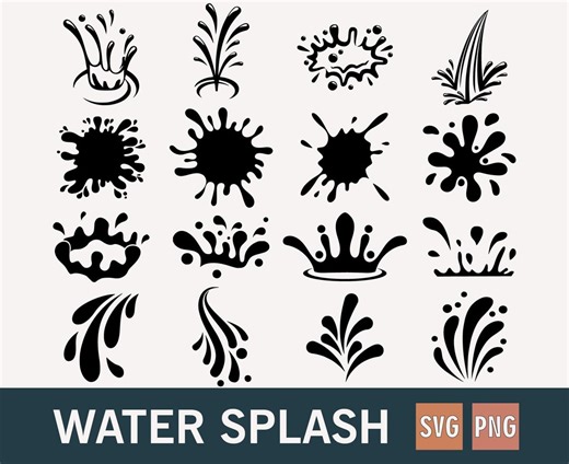 Water Splash Svg Water Droplet Svg Water Drop Splash Svg Water Splash Cut Files Water Splash Svg Cricut Water Splash Silhouette Drops Svg - Etsy