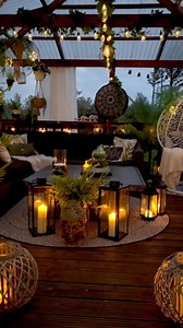 Our boho backyard getaway - Super easy to build and now my favorite place to spend time. Filled with Flameless Candles, Edison String Lights and beautiful potted plants, this is heaven on earth. Click Here: https://amzn.to/3XJXeRX #backyard #gazebo #outdoorfurniture #outdoorliving #backyardgoals #amazonhome #bohodecor | Hangin With Haley