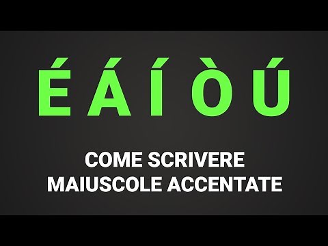 Come scrivere vocali maiuscole accentate À É È Ò Ì Ù su windows