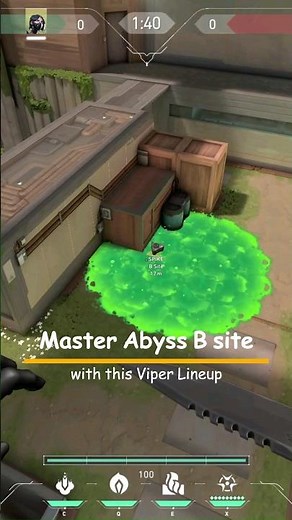 Master Abyss B site with this Viper Lineup #valorant #valorantlineups #lineupguru #shorts