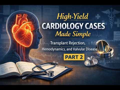 High-Yield Cardiology Cases Made Simple | Transplant Rejection, Hemodynamics, and Valvular Disease