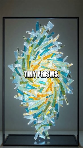 Rainbow Prism Mosaic from Reclaimed CDs