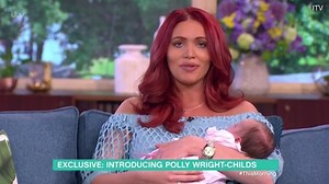 Amy Childs talks about getting a blow dry during her birth
