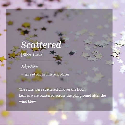 Word of the Day: Scattered | Study Bee