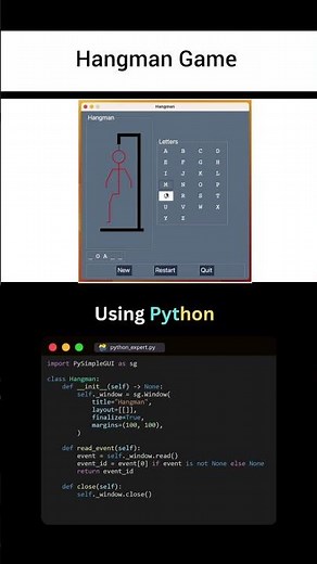 Build a Hangman Game in Python in Minutes! #developer #coding #programming #python #pythonprojects