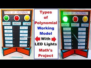 types of polynomials working model with led lights - maths project - diy howtofunda ‪@craftpiller‬