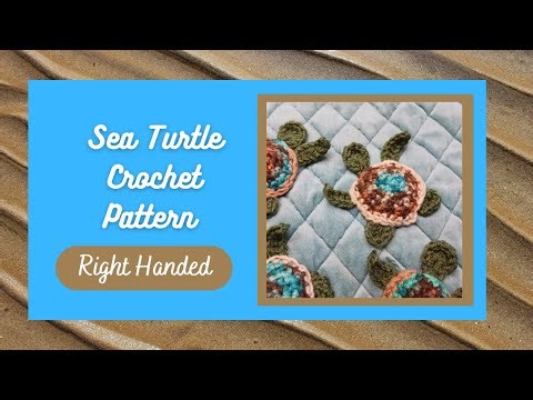 SEA TURTLE | CROCHET APPLIQUE' || RIGHT HANDED #crochet #seaturtle #tutorial