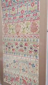 Reading, writing, arithmetic...needlework? 🪡 In 17th-century England, the art of embroidery was crucial to a young girl's education. In this month's Art-to-Go free teaching resource, have your students create patterns using natural materials or try their hand at embroidery. 📍 Download Art-to-Go: https://artb.ma/34ippwk . 🖼️ Anna Bockett. "Sampler." 1656. Linen worked with silk thread; long-and-short, split, stem, back, tent, cross, and satin stitches. Lent by The Metropolitan Museum of Art, N