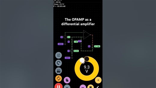 Demonstrating the OPAMP as a differential amplifier #electronics #collegeelectronics