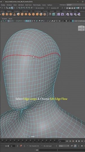 Edit Edge Flow #3d #maya #mayatips #tutorial #modeling #3danimation
