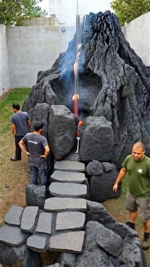 DIY Volcano Eruption (So Realistic) #volcano #diy