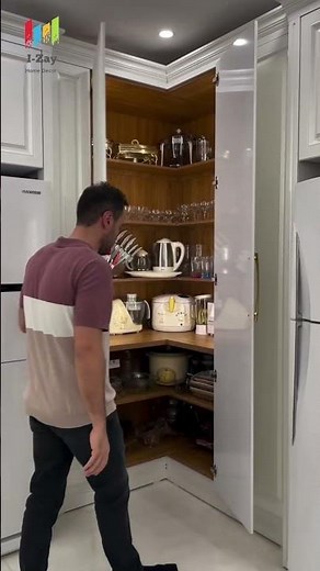 Smart Kitchen Corner Pantry Storage Unit | Space-Saving Cabinet Design & Organization Ideas