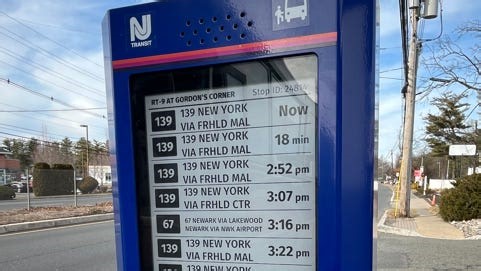 Coming to bus stops soon - NJ Transit bus signs will use AI in test
