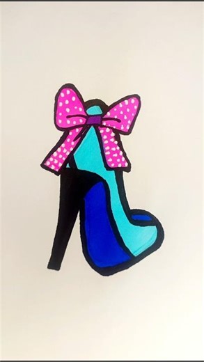 Cute High Heel With Bow 👠🎀💙