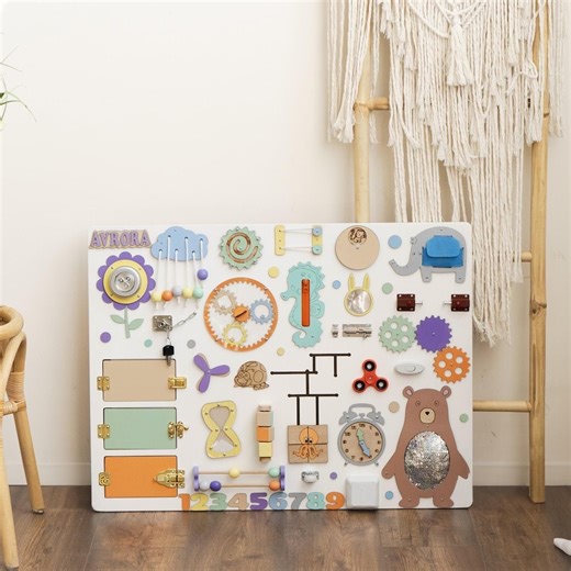 EXTRA LARGE Busy Board for Baby, Montessori Board, Sensory Board, Activity Board, 1st Birthday Gift, Busy Board, Developing Board - Etsy