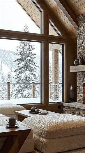 Static Focus Pure Fireplace ASMR & Snowfall Ambiance