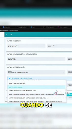 Guía para el Formulario ESFM y Opciones de Postulación