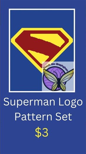 New #Superman Logo Patterns #crochet #graphghan