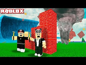 Build a Fortress and Defend Yourself Against Disasters!! - Roblox Survive a Natural Disaster with...