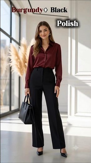 4 Burgundy Color Combinations That Always Look Expensive ✨ #shorts #fashion #style