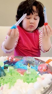 7.2K views · 3 comments | Homemade Snow turned Shaved Ice! DIY Snow Recipe: 2 1/2 cups of Baking Soda 1/2 cup of Conditioner. Just mix them and it's ready. Just double the measurements if you want more snow. Shaved Ice Effect: Food Coloring Vinegar #snowathome #howtomakesnowathome #letitgo #preschoolactivities #preschoolathome #shavedicecream #marieandamelia | Marie & Amelia | Facebook