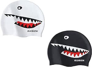 2 Pack Silicone Swimming Cap, Swim Caps Bathing Cap to Keep Your Hair Dry Fit for Men & Women Adult Youth