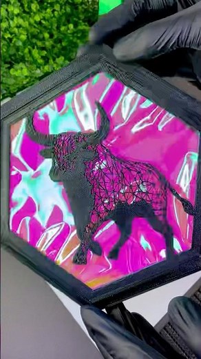 DIY Taurus Art That SHIMMERS! #art #diy #artist #craft #creative #shortsart #homedecor #satisfying