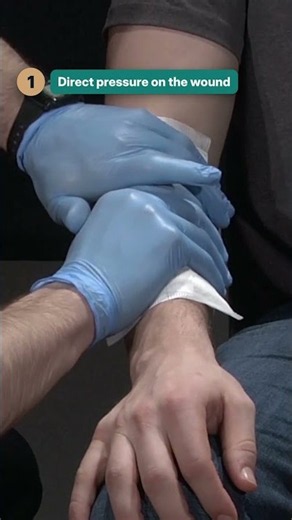 What EMTs do first for a bleeding wound