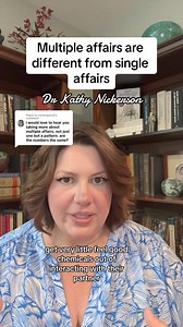 71K views · 643 reactions | Multiple affairs are different. The root cause is different from someone that has just one affair. The impact on the partner betrayed by the infidelity is also greater. @drkatebalestrieri is an expert in this area, please chime in and let me know if I got anything wrong Kate. #affairrecovery #infidelityrecovery #infidelity #affairs #healingfrominfidelity #betrayaltrauma #infidelityinamarriage #therapytiktok | Dr Kathy Nickerson | Facebook