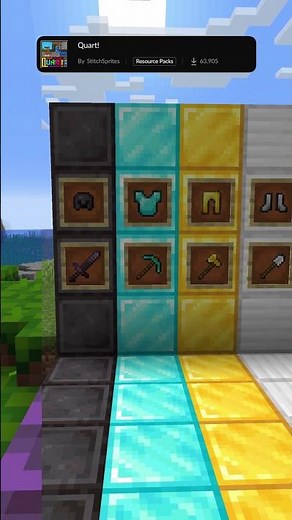 Quart!: Best 4x4 Minecraft Texture Pack #minecraft #texturepack #resourcespack #shorts #gaming