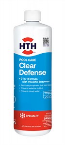 HTH Pool Care Clear Defense — Liquid, 28 fl oz — Pool Algaecide for Water Treatment