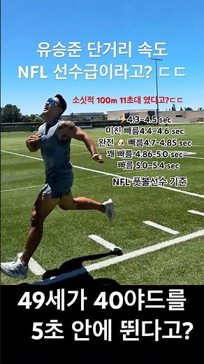 Nearly 50-year-old Steve Yoo, can he run a 40-yard dash in under 5 seconds?