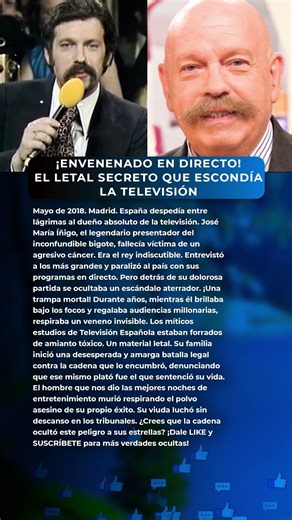 JOSÉ MARÍA ÍÑIGO: El VENENO invisible que lo MATÓ en la TV 😱 #JoséMaríaÍñigo #Escándalo