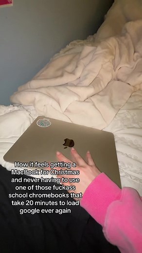 I hate school chromebooks sm like why do they take forever to load basic stuff like google #gifts #macbook #christmashaul #school #computer