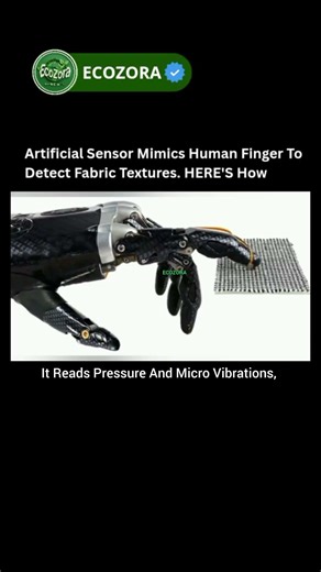 This Artificial Fingerprint Feels Fabric Like Humans 🤯 #robotics #innovation #shorts